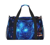 Female Silhouette Ai Technology Waterproof Weekender Bags Duffel Bag Large Carry On Hand Luggage Bags Foldable Tote Bag for Travel Sports Gym Dance
