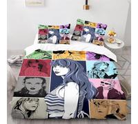 Female Singer 3D Printed Quilt Cover Single 135 x 200 cm T-Swift 3 Pieces Bedroom Bed Bedding Set Soft Easy Care with Zipper Closure，Pillowcases for Kids Girls Boys Adults Bedroom