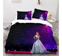 Female Singer 3D Printed T-Swift Quilt Cover Single 135 x 200 cm 3 Pieces Bedroom Bed Bedding Set Soft Easy Care with Zipper Closure，Pillowcases for Kids Girls Boys Adults Bedroom