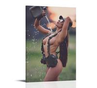 Female Soldiers Taking A Bath Poster Poster Vintage Art, Wall Canvas, Decoration Aesthetic, Living Room, Kids Room Dormitory, Cafe, Bathroom, Suitable for Bedroom, Gym, Cool Classic 16x24inch(40x60cm)