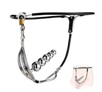Female Stainless Steel Chastity Belt - Lockable Adjustable Metal Panties with Invisible Design, Bondage Underwear with Detachable Vaginal Plug for Secure Constraint Play