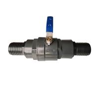Female Stopcock Ball Valve with Hose Tail Barbs - 3/4" Valve with 3/4" Barb (19mm) - Flow Control Shut Off Valve for Hose Pipe, Irrigation, Industrial Use - Stainless Steel Ball, Smooth Quarter Turn