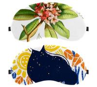 Female Sunflower Anime 2-Pack Light-Blocking Soft Breathable Sleep Mask Eye Patch Eye Cover