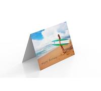 Female Surfing Happy Birthday Greeting Card 125mm x 178mm Including Envelope JL009