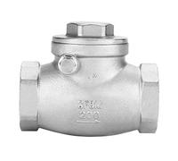 Female Swing Check Valve, 1 in DN25 304 Stainless Steel Non Return One Way Horizontal Check Valve, Swing Check Valve for Most Pipeline System, 8 x 6.5 cm