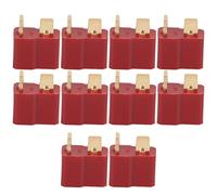 Female T Plug Connectors, 25A Gold Plated, Durable High Performance Brass, for RC Airplane and Electronic Instruments, 10 Pack