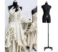 Female Tailors Dummy Female Mannequin Torso with Stand, Adult Female Pinnable Dress Mannequin for Tailor/Fashion Students/Queen Clothes