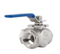 Female Thread 304 Stainless Steel 3 Way Ball Valve Adapter Connector 304L-type DN25