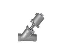 Female Thread Pneumatic Angle Seat Valve, 1-1/4inch 1-1/2inch 2inch Stainless Angle Seat Valve 1pc(1-1/2 inch,B Type_Double Acting)