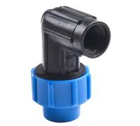 Female Thread PP 90 Degree Elbow Fitting for PE Pipes in Potable Water Infrastructure and Green Space Water Distribution (20mm x 1/2inch)