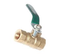 Female to Female 1/4 Thread Brass Ball Valve Shut Off Switch DN8 Green