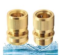 Female to Female Garden Hose Connector,2PCS Garden Hose Quick Connectors,1/2 inch Females Quick Connector,Solid Brass,No-Leak Gardens Hose Connectors Fitting,Easy Connect and Release