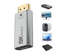 Female to Male Adapter - 8K HD Display Converter | 60Hz Adapter for Computer | for Tablet, Phone, Computer, Monitor, Projector, Game Console, TV