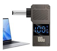 Female Type-C to Dc Male Jack Plug Converter - Barrel Jack Plug Type C to Dc | USB C to Laptop Charger Supply with Digital Display for Battery Pack