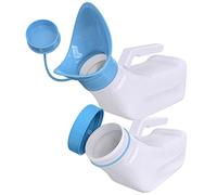 Female Urinal Spill Proof 32 oz (2 Pack)- Urinal for Women & Men - Pee Funnel - Unisex Bed Pan - Portable Urinals for Women - Sturdy Female Urination Device for Car Travel, Road Trip Essentials