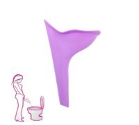 Female Urinal Urination Funnel Portable Silicone Female Toilet Flexible Reusable Recyclable Small & Light Weight Device Allows Women to Pee Standing Up for Travelling, Outdoor, Camping, Car(Purple)