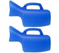 Female Urine Bottle, Portable Urinal Toilet,1000ml Pee Bottle for Women,2 Pack Spill Proof Urinal Bottle for Car,Hospital, Travel,Camping,Elderly & Incontinence (Blue)
