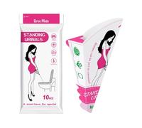 Female Urine Funnel - Woman Pee Stand, Portable Toilet Aid | Waterproof Foldable Travel Accessory, disposablle Paper Urinary Device for Road Trip Hospital Outdoor Adventure