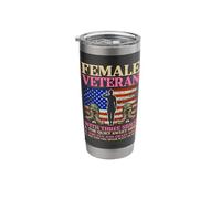 Female Veteran with Three Sides The Quiet Sweet Side The Fun Stainless Steel Insulated Tumbler