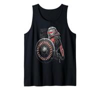 Female Viking Warrior Cyberpunk Shield Maiden Sci-Fi Runes Tank Top