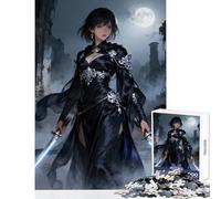 Female Warrior with Dual Swords 1000 Piece Jigsaw Puzzles Birthday Gifts Analysis And Logic Home Decoration Toys for And 14 Years And over (50x75cm)