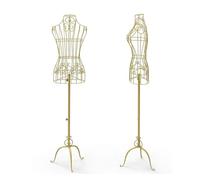 Female Wire Dress Form With Stand, Black Torso for Clothing Display & Fashion Design, Model Display Stand for Boutique Retail Store