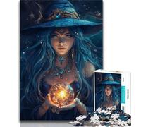 Female Wizard Jigsaw Puzzles for Teenagers,Help The Brain Exercise Addictive Toys to Cultivate Patience A Work of Art 50x75cm