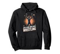 Female Wrestler Just A Girl Who Loves Wrestling Pullover Hoodie