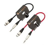 Female XLR 6.35mm Stereo TRS Jack Lead Audio Cable 2 Pack 0.5m Black/Red