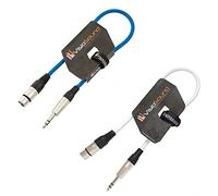 Female XLR 6.35mm Stereo TRS Jack Lead Audio Cable 2 Pack 0.5m Blue/White