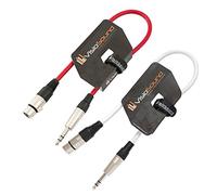 Female XLR 6.35mm Stereo TRS Jack Lead Audio Cable 2 Pack 0.5m Red/White