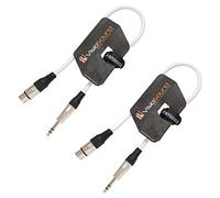Female XLR 6.35mm Stereo TRS Jack Lead Audio Cable 2 Pack 0.5m White/White