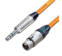 Female XLR to ¼ TRS Jack Lead. Balanced STARQUAD Mic Cable. Short 10m 6m 3m 20m (2m, Orange)
