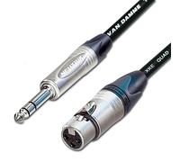 Female XLR to ¼ TRS Jack Lead. Balanced STARQUAD Mic Cable. Short 10m 6m 3m 20m (3m, Black)
