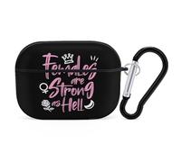 Females Are Strong As Hell Hard Shell Case Skin Accessories Cover with Hanging Loop Compatible with AirPods Pro 2