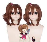 Female'S Brothers Conflict Ema Asahina Hinata Wigs Brown Long Heat Resistance Synthetic Hair Cosplay Wigs With Ponytail