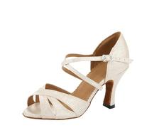 FemalLatin Dance Shoes Ladies Girls Ballroom(Beige,5)