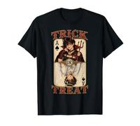 Femboy Crossdressing Trick or Treat Devil Angel Playing Card Value Graphic T-Shirt
