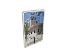Femer Tin Postcard Cities Saarlouis Theatre Architecture Decoration 10 x 14 cm Sign