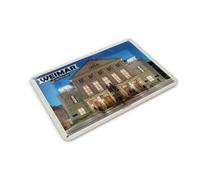Femer Tin Postcard Cities Weimar National Theatre Medieval 14 x 10 cm Sign