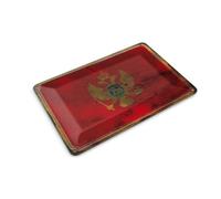 Femer Tin Postcard Monte Flag 14 x 10 cm Flag Monte Rust Decorative Sign