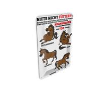 Femer Tin Postcard Note 10 x 14 cm Please Do Not Feed Horse Sick Decorative Sign
