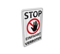 Femer Tin Postcard Notice 10 x 14 cm Stop Entryway Prohibited Metal Decorative Sign
