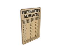 Femer Tin Postcard Saying 10 x 14 cm International Morse Code Metal Decorative Sign