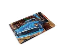 Femer Tin Postcard Saying 14 x 10 cm Cuba Blue Car Decorative Sign