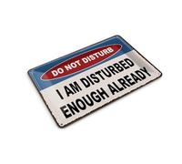 Femer Tin Postcard Saying 14 x 10 cm Do Not Disturb A Am Disturbed Decorative Sign