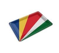 Femer Tin Postcard Seychelles Flag 14 x 10 cm Seychelles Vintage Decoration