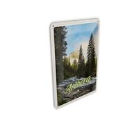 Femer Tin Postcard Travel 10 x 14 cm Arlberg Forests Waterfall Current Sign
