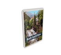 Femer Tin Postcard Travel 10 x 14 cm Bad Gastein Waterfall Nature Forest Sign