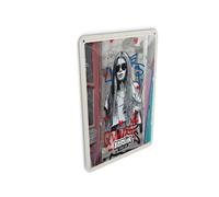 Femer Tin Postcard Travel 10 x 14 cm Berlin Black White Graffiti Woman Sign